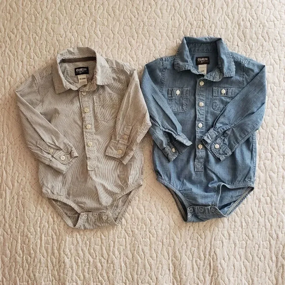 Oshkosh dress shirt bodysuits